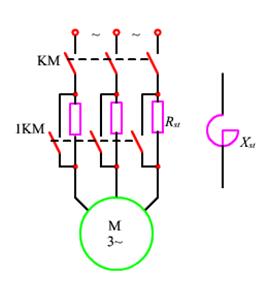 兆复安为你介绍电机串电阻或电抗起动电路图