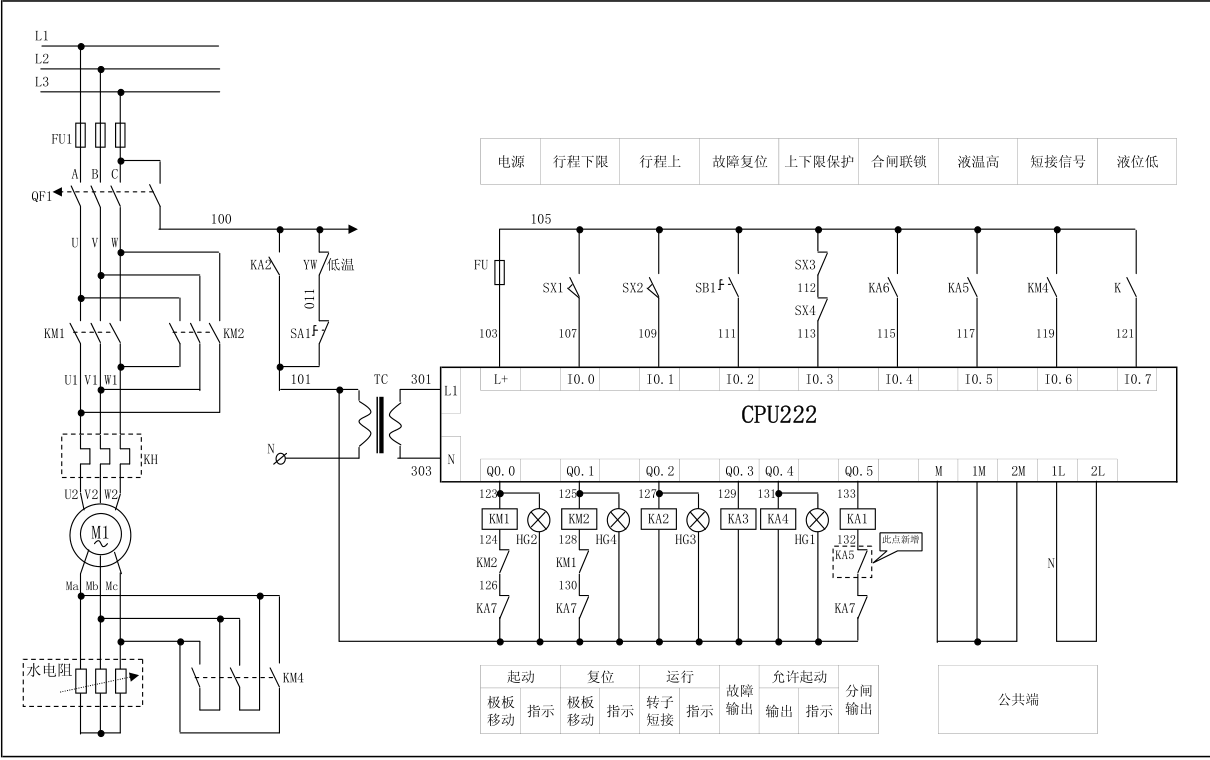 MWLS3型绕线电机水阻柜带PLC控制参考原理图（1）